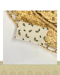 جای دستمال جیبی طرح برگ سبز