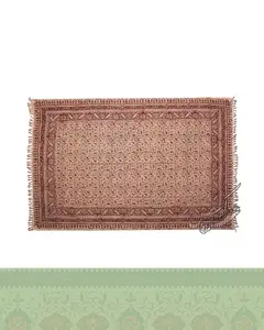 سفره قلمکار مستطیل طرح پاییز - طول 150 ,عرض 100