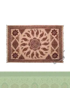 سفره قلمکار مستطیل طرح تابش - طول 150 , عرض 100