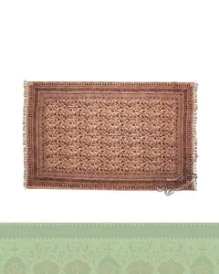 سفره قلمکار مستطیل طرح تمشک - طول 150 , عرض 100