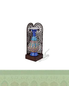 تندیس چوبی گلدان مینا 16 سانتی مدل غزال