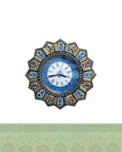 ساعت دیواری خاتم کاری مدل خورشیدی سایز بزرگ