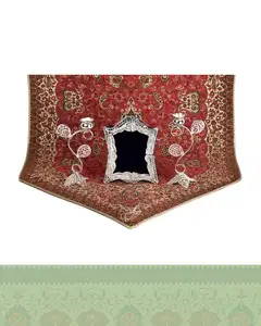 ست آینه و شمعدان ملیله کاری کوچک