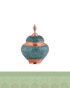 قندان فیروزه کوبی بزرگ مدل سیبی