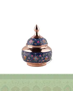 قندان مس و مینا پرداز سایز بزرگ