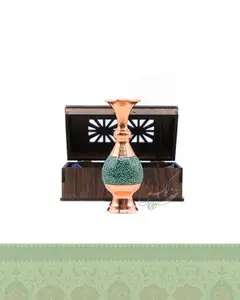 گلدان صراحی فیروزه با جعبه - 16 سانت