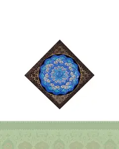 بشقاب دیوارکوب میناکاری مشبک 30 سانتی