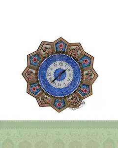 ساعت دیواری میناکاری و خاتم سایز بزرگ