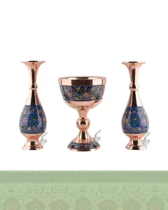 سنگاب و گلدان مس و پرداز