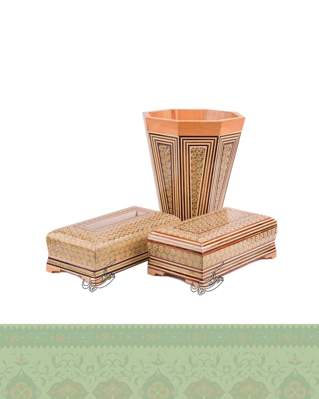 سری سطل، جادستمالی و جاقاشق چنگالی خاتم