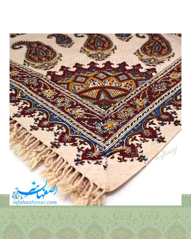 ارسالی مستقیم سفره قلمکار سنتی طرح ترنج ابعاد 200×135 سانتیمتر از ایران