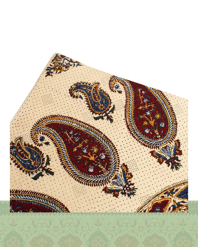 قیمت سفره قلمکار سنتی طرح ترنج ابعاد 200×135 سانتیمتر در اروپا و آمریکا