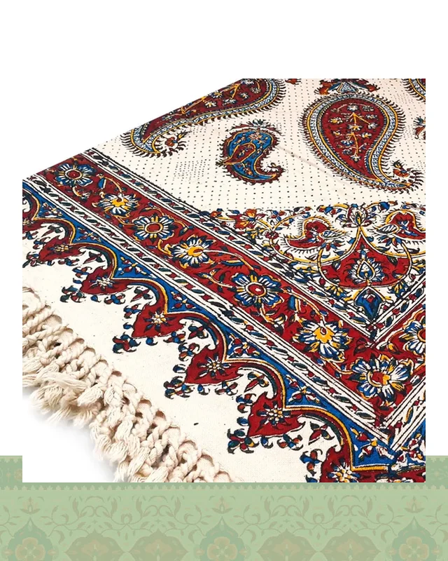 ارسالی مستقیم رومیزی قلمکار یک متری تک حاشیه از ایران