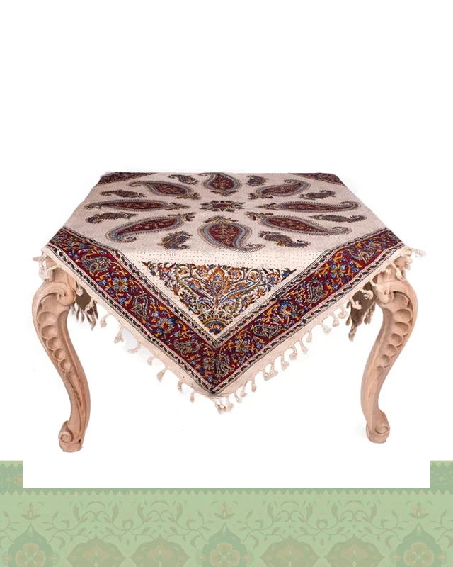 خرید رومیزی قلمکار یک متری تک حاشیه از ایران