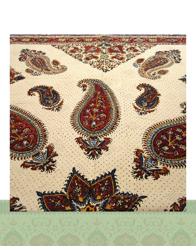 ارسال و فروش رومیزی قلمکار 100×150 سانتیمتری طرح ترنج در خارج از کشور