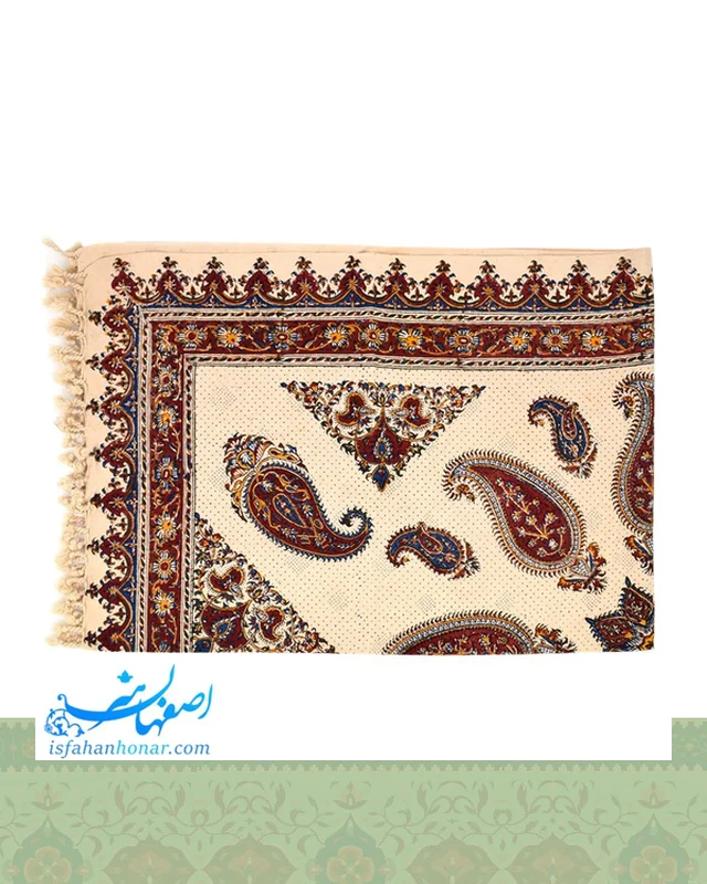 خرید رومیزی قلمکار 100×150 سانتیمتری طرح ترنج ارزی