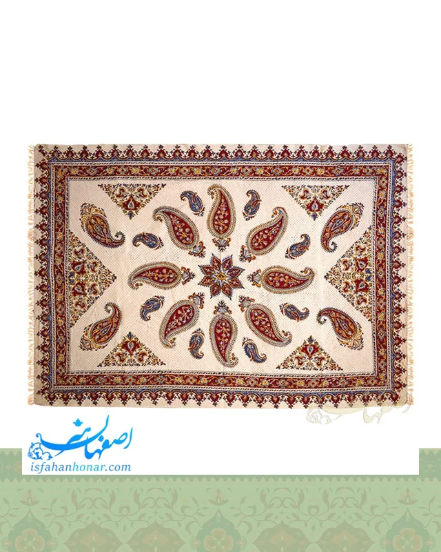 خرید رومیزی قلمکار 100×150 سانتیمتری طرح ترنج از ایران