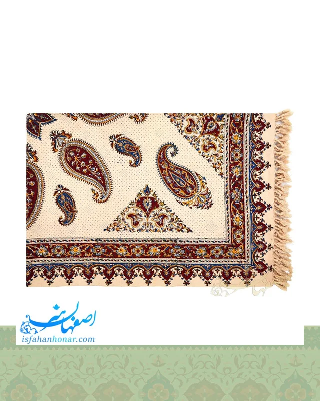 خرید رومیزی قلمکار 100×150 سانتیمتری طرح ترنج ارزی