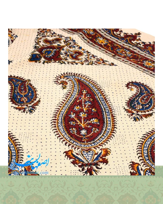 خرید رومیزی قلمکار 100×150 سانتیمتری طرح ترنج از ایران