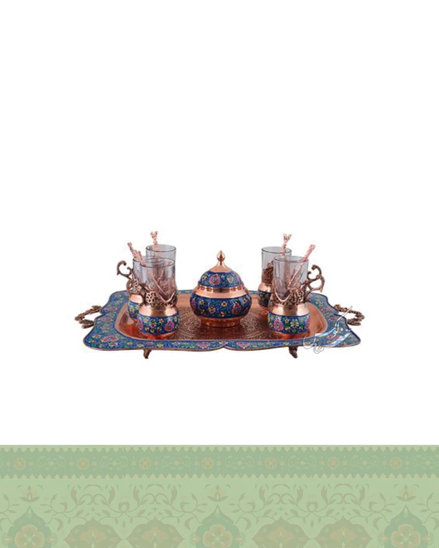 سرویس چای خوری مس و پرداز