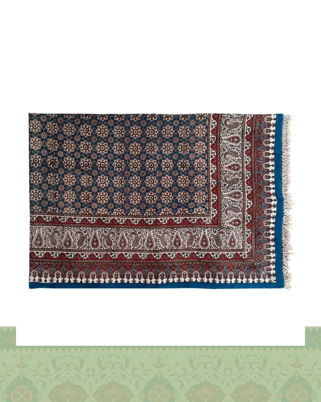 خرید رومیزی قلمکار سنتی ابعاد 200×135 سانتیمتر از ایران
