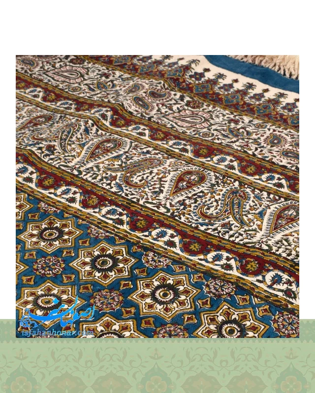 خرید رومیزی قلمکار هشت نفره ابعاد 240×160 سانتیمتر ارزی