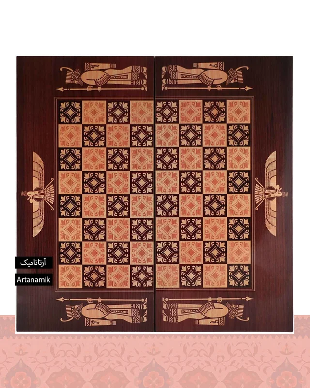 ارسال تخته نرد و شطرنج طرح پارسی به خارج ایران