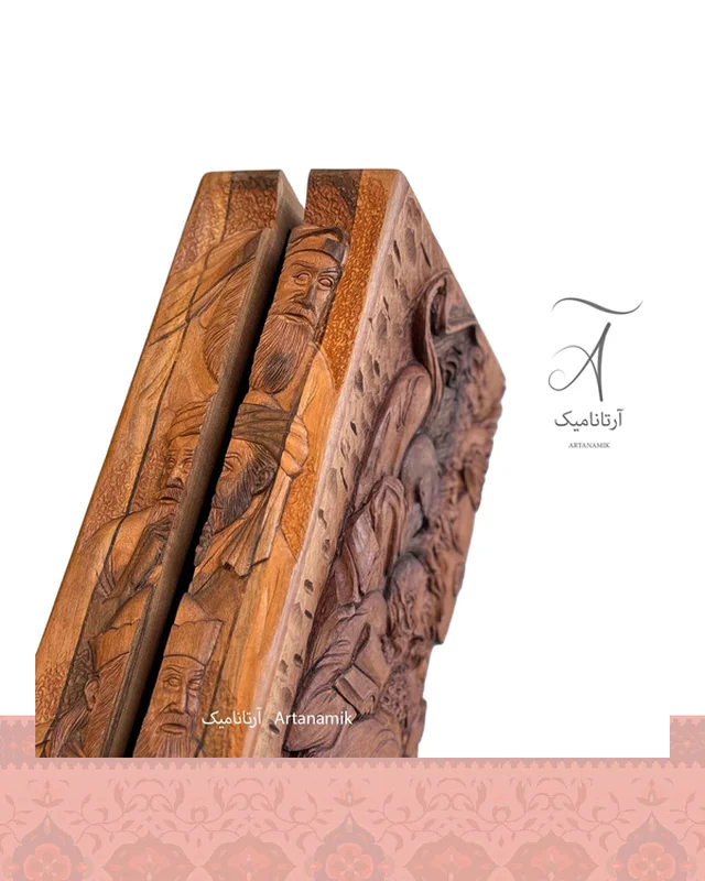 خرید تخته نرد منبت کاری شده ساعت شنی سایز ۵۵  از ایران