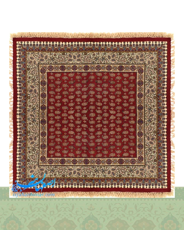 خرید رومیزی قلمکار رنگ زرشکی سایز یک متری از ایران