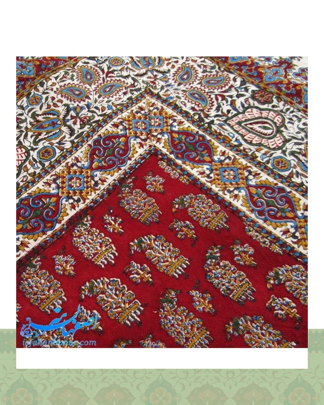 قیمت رومیزی قلمکار رنگ زرشکی سایز یک متری در اروپا و آمریکا