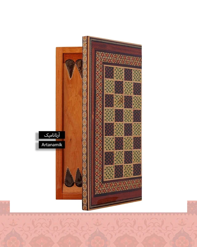 خرید تخته نرد خاتم کاری شده و شطرنج راش و خاتم  در اروپا و آمریکا
