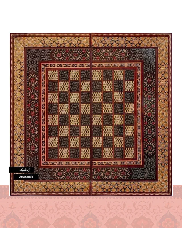 قیمت تخته نرد خاتم کاری شده و شطرنج ستونی  در اروپا و آمریکا