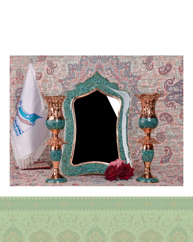 آینه و شمعدان فیروزه کوبی