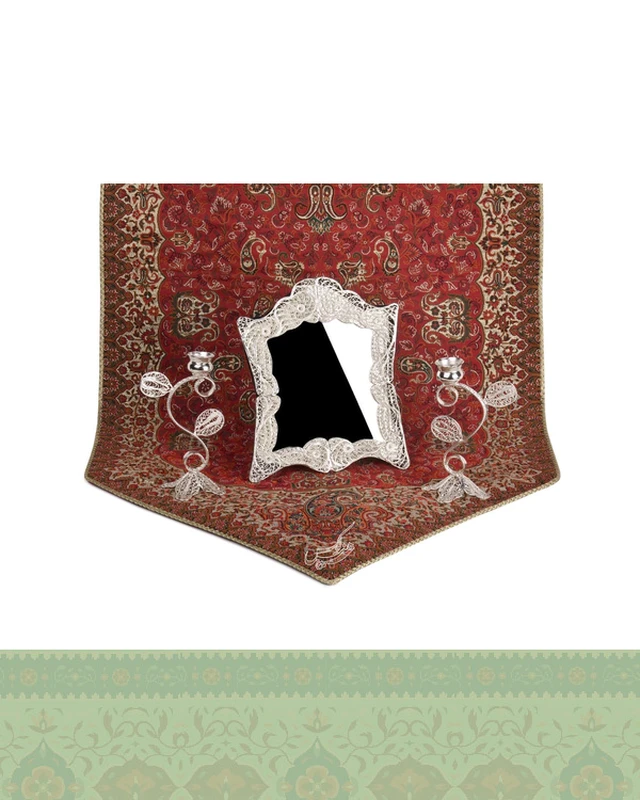 آینه و شمعدان ملیله کاری