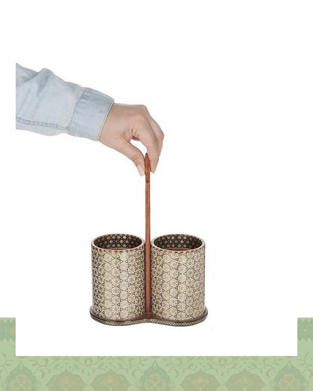 ارسال و فروش جا قاشقی خاتم کاری در خارج از کشور