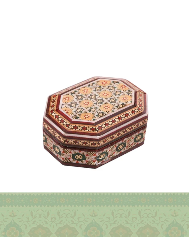 جعبه سکه 8ضلعی خاتم