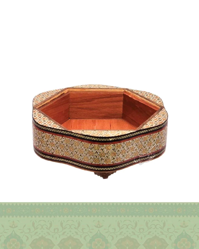ارسال و فروش شکلات خوری خاتم کاری شش قل در خارج از کشور