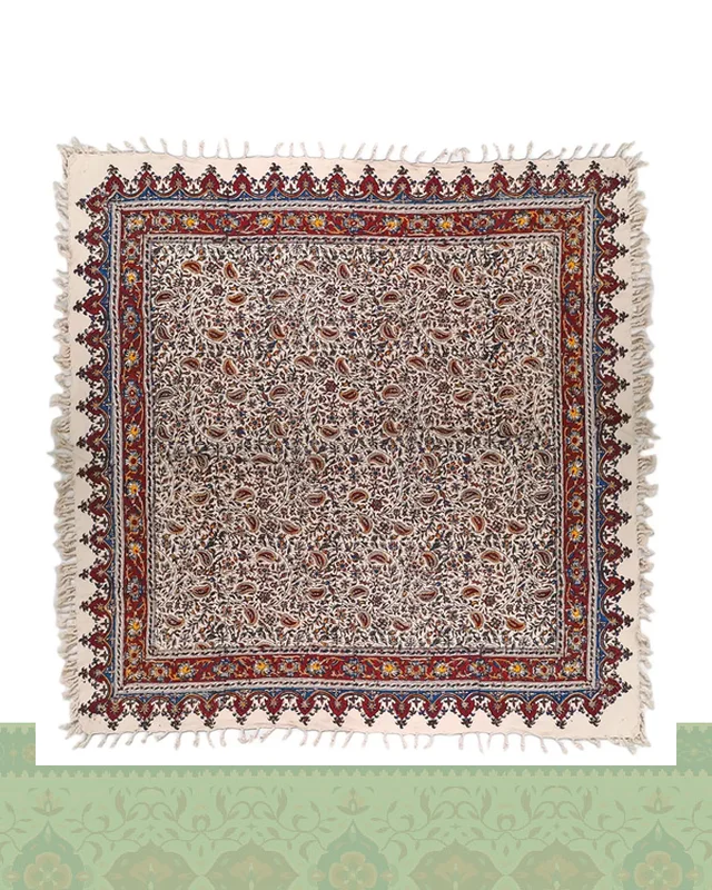 خرید سفره نان پارچه ای یک متری قلمکار ارزی