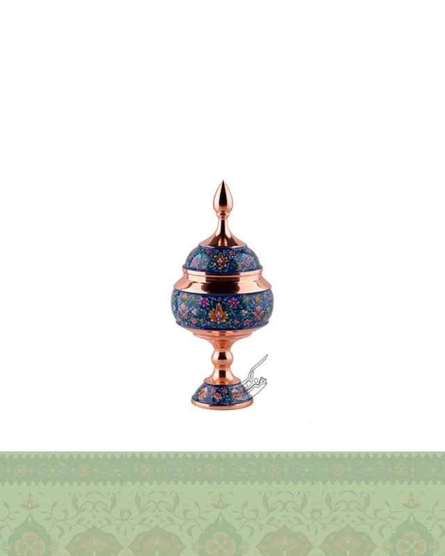 شکلات خوری مس و میناکاری کوچک کوچک سایز 20