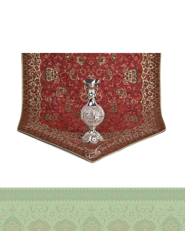 گلدان توپی تپل ملیله کاری کوچک