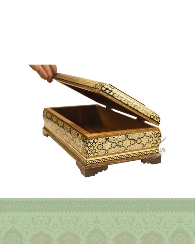 ارسال سرویس جا قاشقی و سطل و کلینکس خاتم کاری به خارج ایران