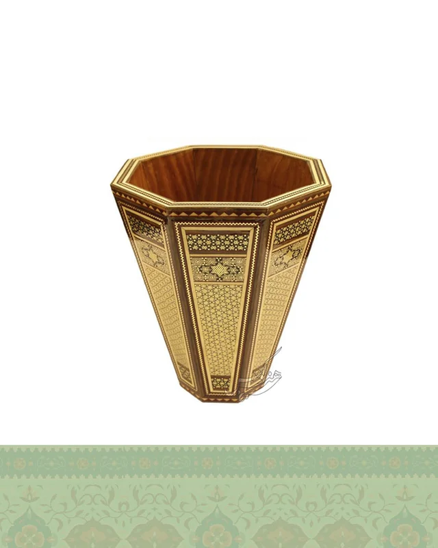 ارسالی مستقیم سرویس جا قاشقی و سطل و کلینکس خاتم کاری از ایران