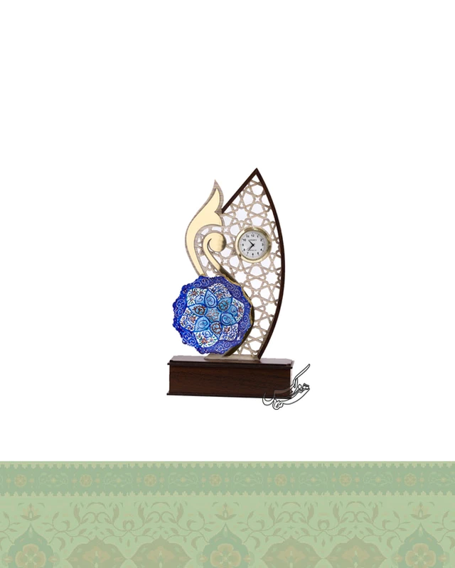 تندیس مینا کاری ساعت دار