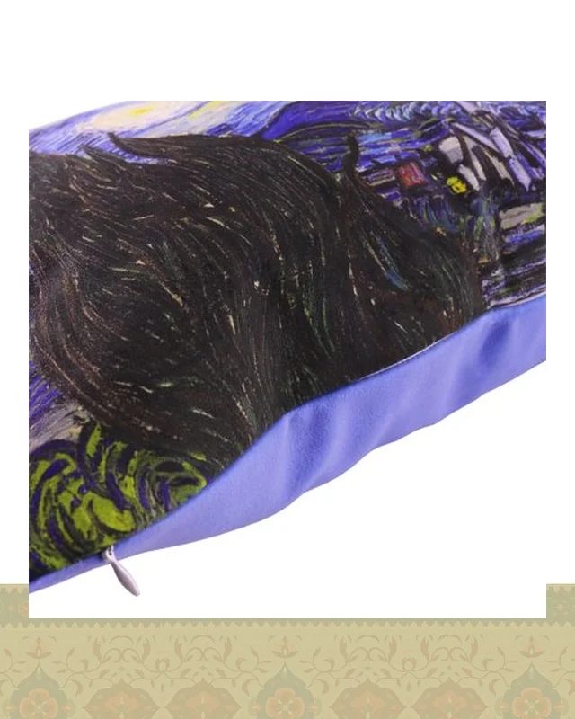 ارسال و فروش کاور کوسن طرح نقاشی شب پر ستاره اثر وینسنت ون گوگ در خارج از کشور