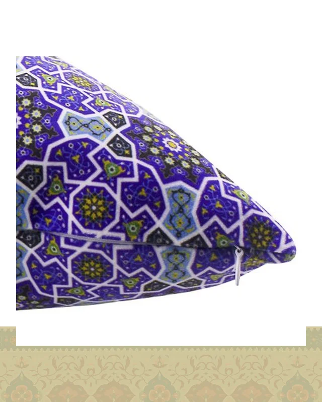 ارسال و فروش کاور کوسن مدل کاشی سرمه‌ای آبی در خارج از کشور