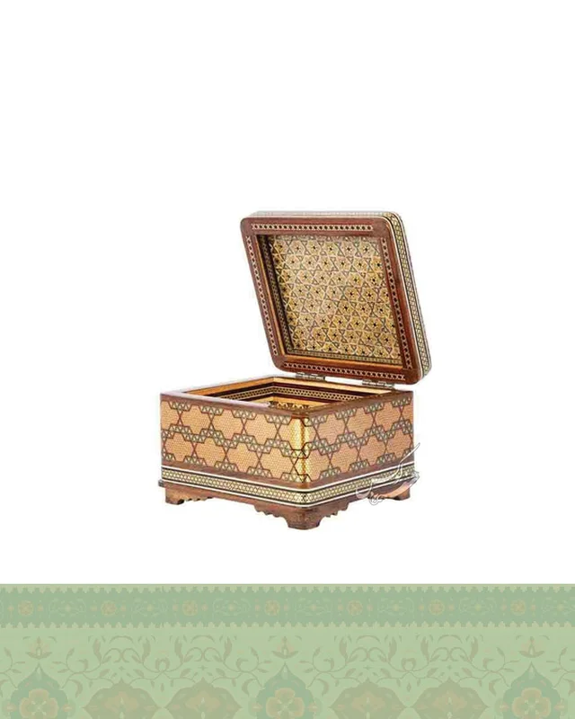 ارسال و فروش جعبه جواهرات خاتم کاری کوچک در خارج از کشور
