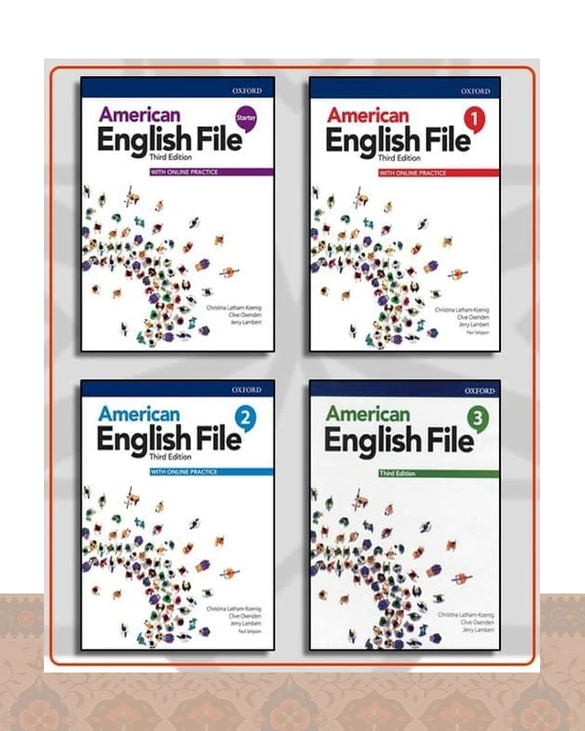 پک چهار جلدی کتاب امریکن انگلیش فایل ویرایش سوم American English File 3rd Starter + 1 + 2 + 3