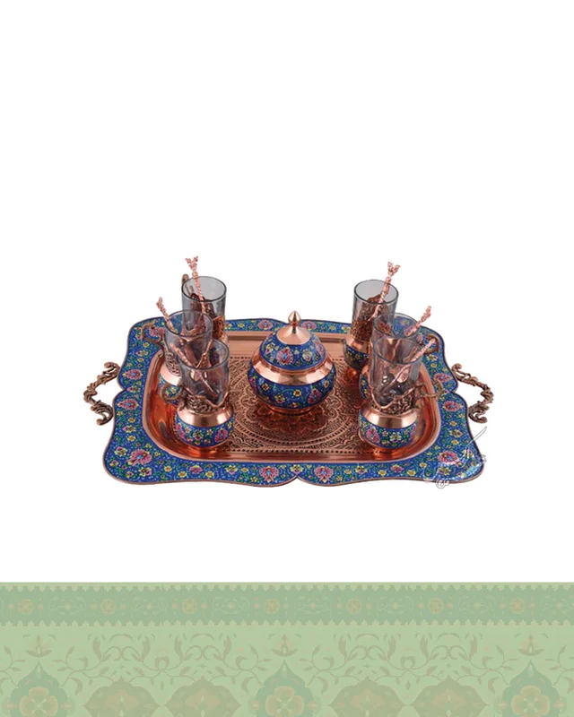 سرویس چای خوری مس و پرداز در دیارلند